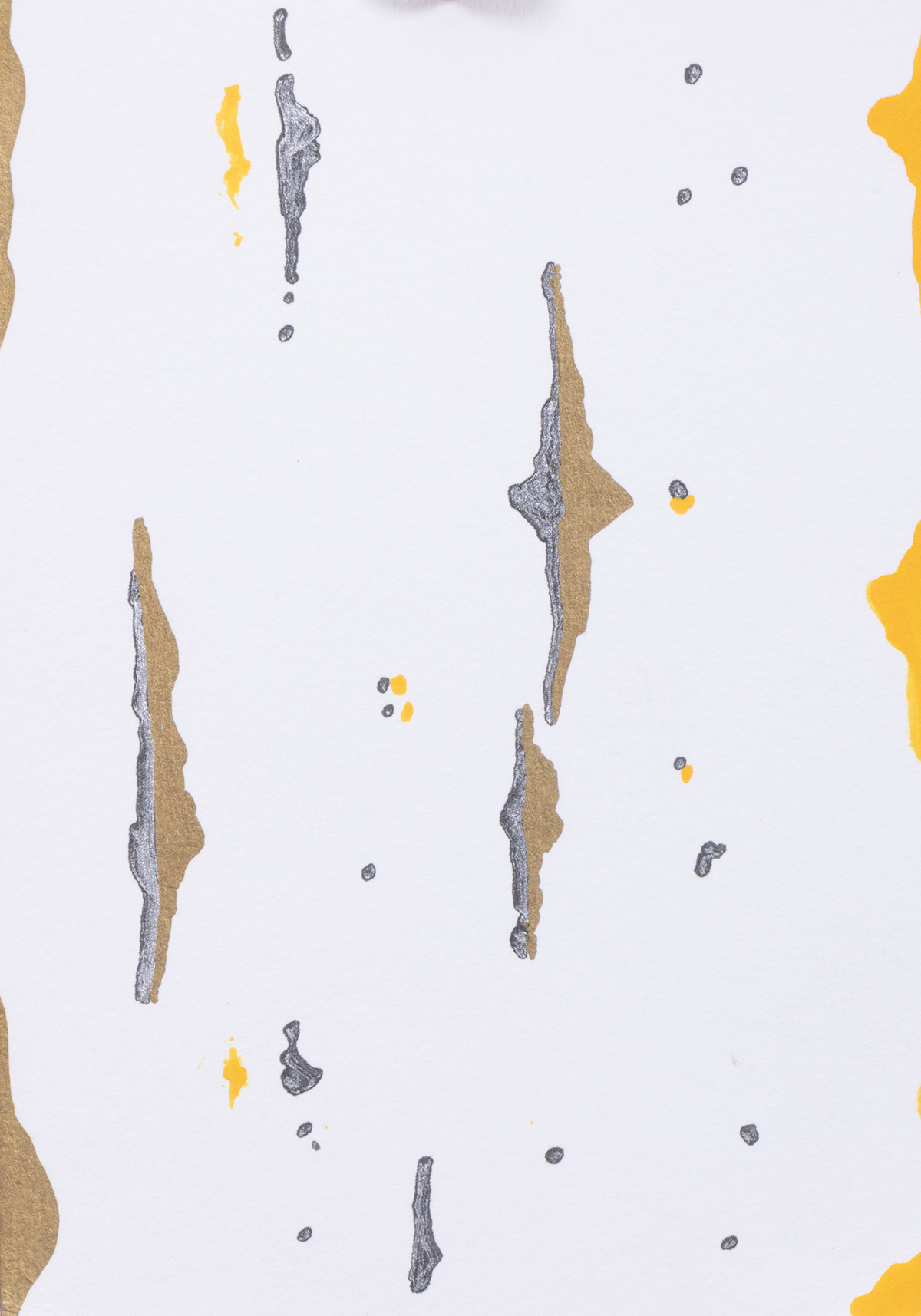 1520 金属颜料丙烯等综合材料于纸上 13×19cm 2023