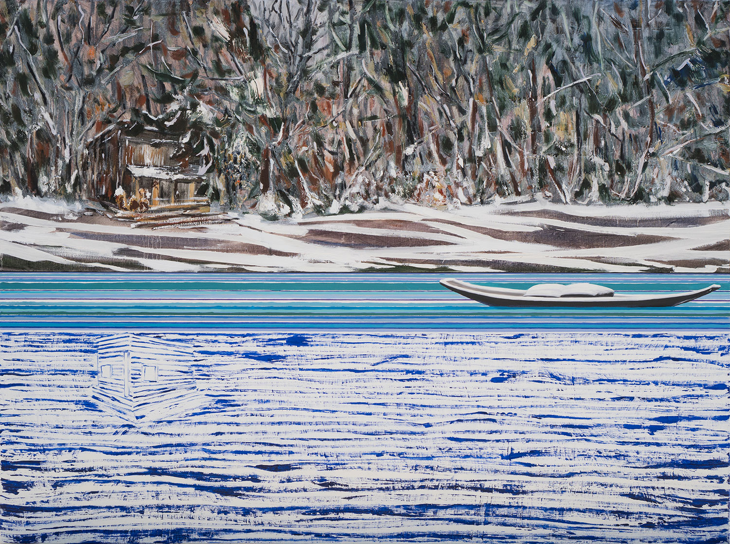 寒渡 布面油彩 90x120cm 2023