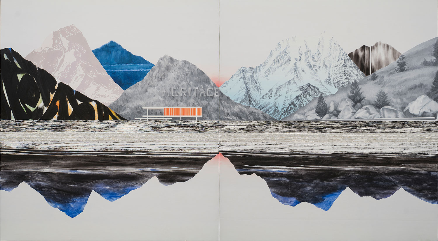 两个故事 布面油彩 200x360cm 2021