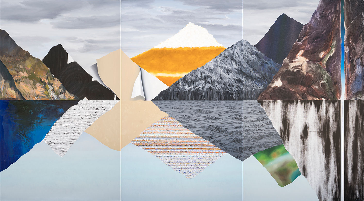 答案在空中飘 布面油彩 200x360cm 2022