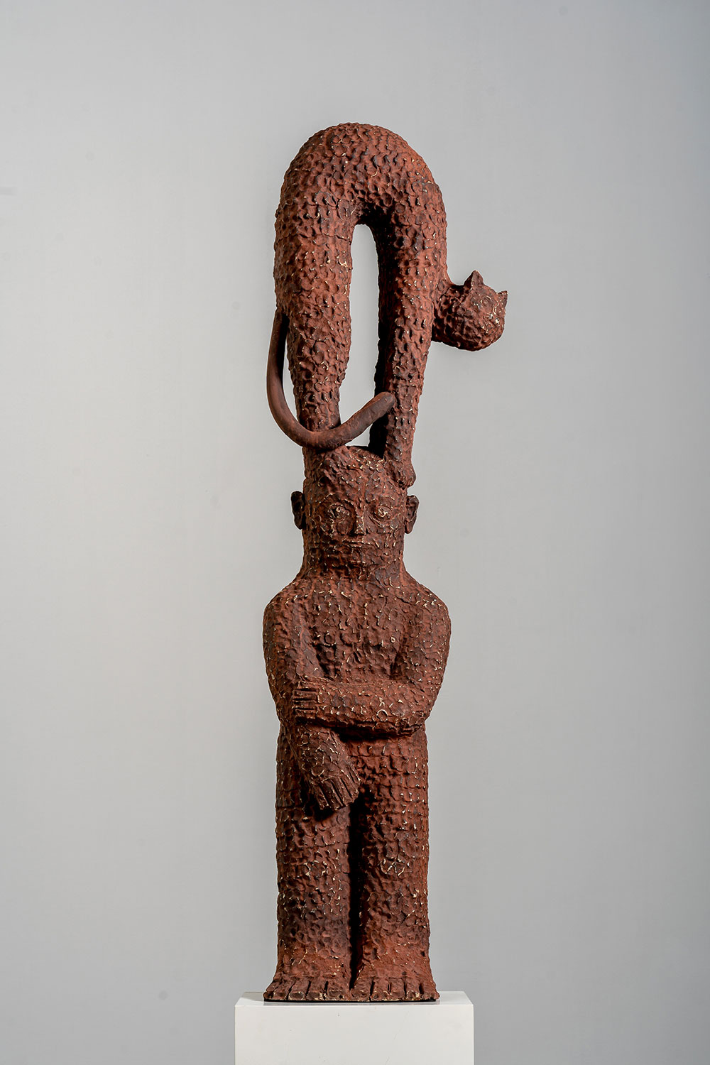 猫与人 陶 45x22x156cm 2024